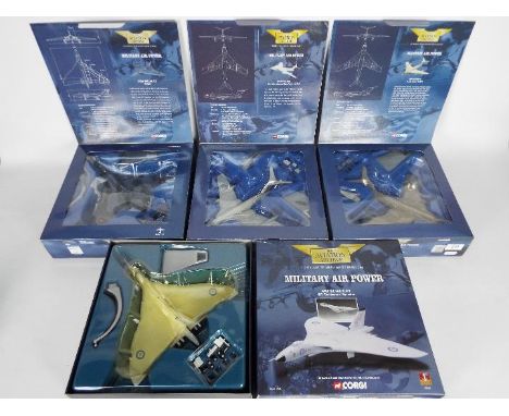 Corgi Aviation Archive - 4 x boxed 1:144 scale military aircraft, a limited edition Handley Paige Victor MK2 in RAF all-white