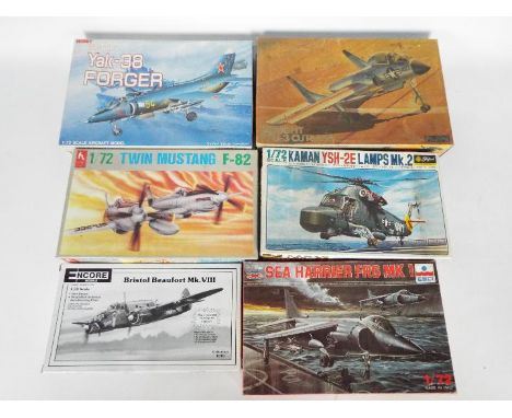 Esci - Fujimi - Encore - 6 x boxed aircraft model kits in 1:72 scale including # 1010 Bristol Beaufort Mk VIII, # HC1301 Twin