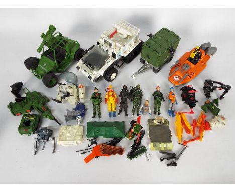 Hasbro - Action Force - A collection of Action Force figures, vehicles and accessories including Snow Cat, A.W.E Striker Bugg