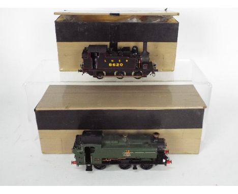 Unbranded - 2 x metal kit built 00 gauge locos, possibly Wills Finecast, a 94XX 0-6-0 tank engine operating number 9402 in BR