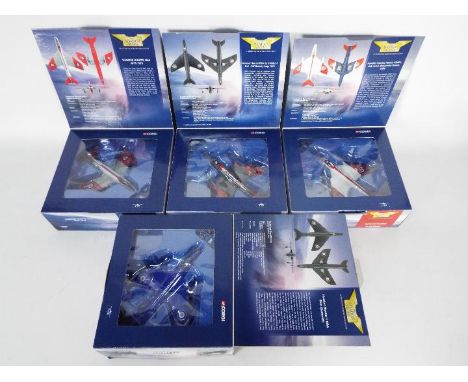 Corgi Aviation Archive - 4 x boxed 1:72 scale limited edition Hawker Hunter aircraft including # AA32701 Mk 6 Blue Diamonds n