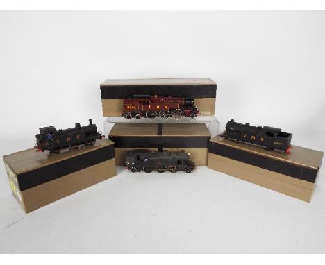 Unbranded - Hornby - Wrenn - 4 x metal kit built locos, a 2-6-2 Ivatt tank engine in BR livery operating number 41296, a 2-6-