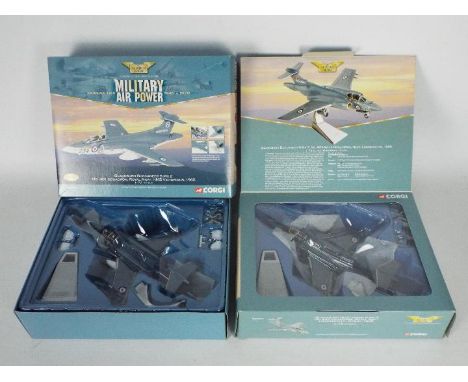 Corgi Aviation Archive - 2 x boxed 1:72 scale Blackburn Buccaneer S Mk2 models, # AA34101 809 Sqadron Lossiemouth 1968 and li