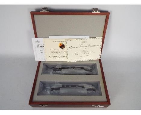 Bachmann - A Rails Of Sheffield limited edition boxed 00 gauge set, The LMS Twins,  operating numbers 10000 and 10001 in blac