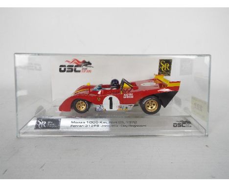 SRC - A boxed limited edition Ferrari 312PB racing car as driven by Jacky Ickx and Clay Regazzoni in the 1972 Monza 1000Km ra