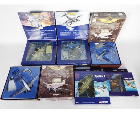 Corgi Aviation Archive - 6 x boxed aircraft models in various scales including # AA32503 Junkers JU87B-2 Eastern Front in 1:7