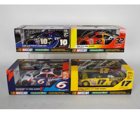 Scalextric - Four boxed Scalextric Nascar models. Lot includes C2284 Lycos #10 Pontiac Grand Prix; together with three Ford T