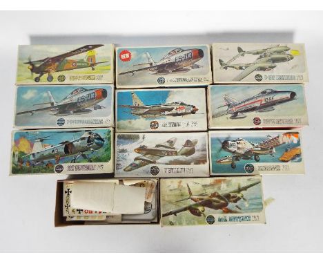 Airfix - 10 x boxed 1:72 scale aircraft model kits including # 03002-5 Bristol 192 Belvedere helicopter, # 02030-7 Douglas Sk