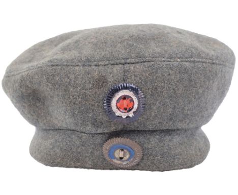 Bavarian M.17 Universal Field Cap, the cap known as the universal feldmutze, grey green overall, complete with national and B
