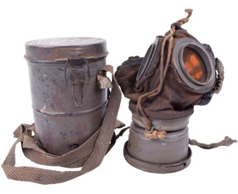 M.17 Gas Mask, excellent complete gas mask of the M.17 variety having the slightly longer canister retaining virtually all of