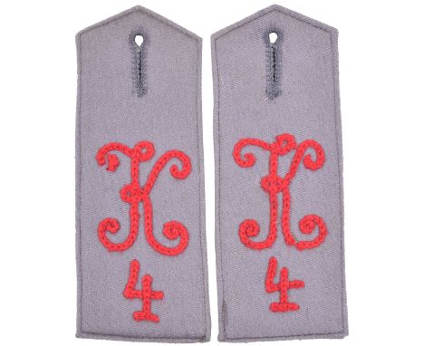 Motorised Troops Shoulder Boards, a very nice set of early light grey un-piped shoulder boards, high quality cloth, excellent