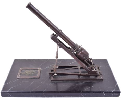 Fine 12cm Minenwerfer Model, an undoubtedly German made probably apprentices model of a 12cm M.16 Minenwerfer. Very intricate