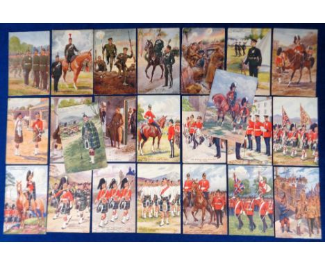 Postcards, Military, a selection of 33 cards from the Alphabet series published by Gale &amp; Polden. Includes set of 6 'Gord