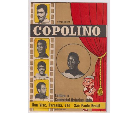 Trade card album, Football, Brazil, Asturias, Copolino circa 1962, only partially complete (15/256) cover with pictures of Pe