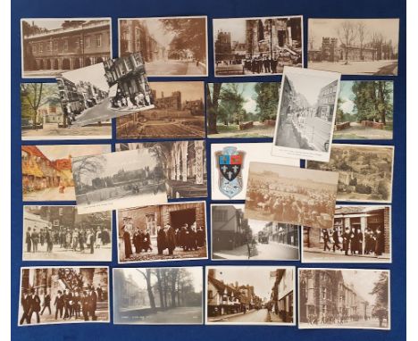 Postcards, Buckinghamshire, a comprehensive collection of approx. 140 cards of Eton, with RPs of Army Camp, absence in Weston