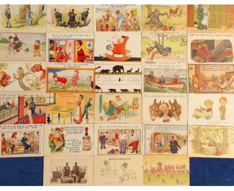 Postcards, Comic, a collection of approx. 75 mixed age UK comic cards, artists include Ludgate, Noble, Kit Forres, Tempest, A