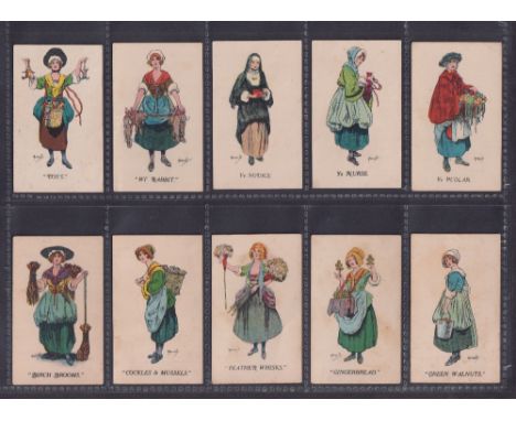 Cigarette cards, Anon (UTC South Africa), Merrie England Studies-Female (set, 30 cards) (some with marks &amp; light staining