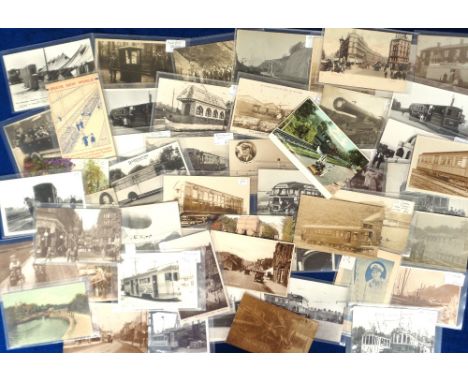 Postcards, Transport, approx. 75 cards depicting a selection of modes of transport to include canoe, (Colin Sullivan canoe ch