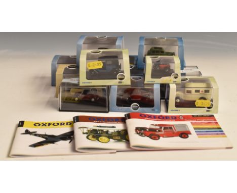 Thirteen Oxford Diecasts 1:76 scale diecast model vehicles including Commercials, Military, Automobile Company etc, all in or