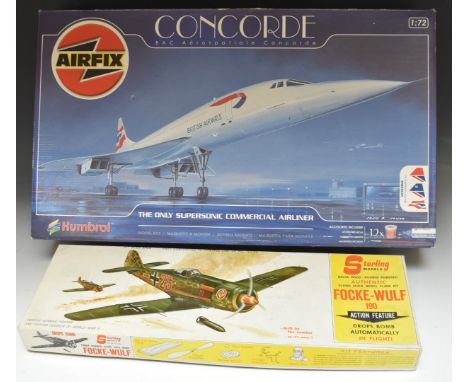 Airfix 1:72 model of Concorde, together with a Focke-Wulf 190 by Sterling Models, both in original boxes.