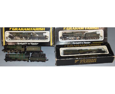 Five Graham Farish N gauge model railway GWR locomotives including Thornbury and Berkeley Castle, three in original boxes.&nb