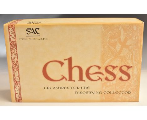 Studio Anne Carlton White Tower chess set, Henry VIII and his wives, in original box