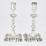 Pair of George V Sterling Silver Candlesticks Crichton Bros., London, 1916