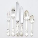 Assembled Victorian Sterling Silver Flatware Service