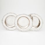 Three George III Sterling Silver Soup Plates James Young & Orlando Jackson, London, 1774