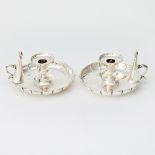 Pair of William IV Sterling Silver Chambersticks Matthew Boulton, Birmingham, 1832