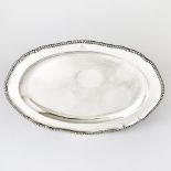 Irish George III Sterling Silver Platter James Le Bas for Jacob West, Dublin, 1820