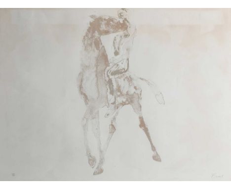 Φ Dame Elisabeth Frink CH, DBE, RA (1930-1993)Horse and Rider I (Wiseman 43)Signed and numbered 32/70 Frink (in pencil to mar