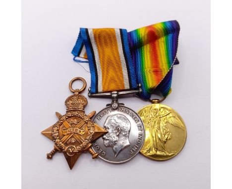 A 1914-15 Star Trio, awarded to Miss M R Ashford Civ Hosp Res Provenance:  From a lifetime of medal collecting 