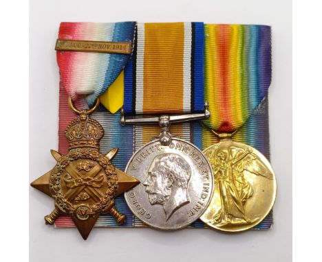 A 1914-15 Star Trio, with Mons Bar, awarded to 6624 Pte W T Povey 1/R Berks R  Provenance:  From a lifetime of medal collecti