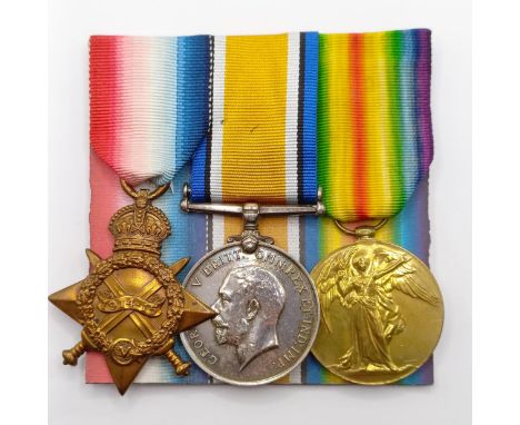 A 1914-15 Star Trio, awarded to 18549 Pte A S Twine Wilts R  Provenance:  From a lifetime of medal collecting 