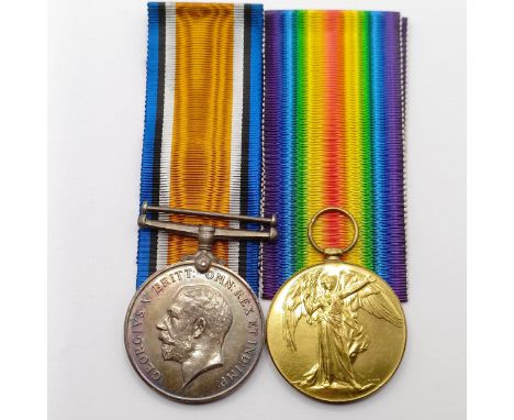 A British War Medal and Victory Medal pair, awarded to Lieut R Monk-JonesNote: Also see Lot 914 2 Lieut A Monk-Jones medalsPr