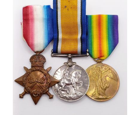 A 1914-15 Star Trio, awarded to 1327 Pte H Shelley York & Lanc R  Provenance:  From a lifetime of medal collecting 