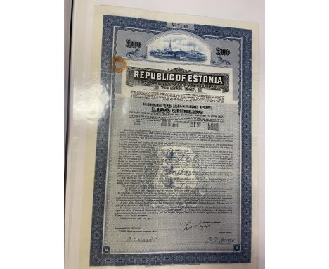 Assorted Bonds and share certificates, in the four albums 