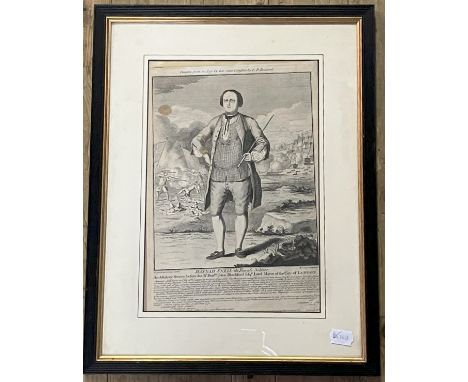 A 19th century print, Hannah Snell, the female soldier, 35 x 23 cm, and another print of Hannah Snell, 28 x 20 cmHannah (Snel