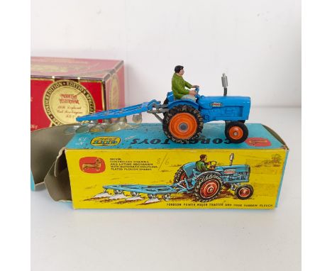 A Corgi Toys Gift Set No 13, a Fordson tractor and plough, boxed, and two other models, boxed (3) 