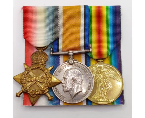 A 1914-15 Star Trio, awarded to 2 Lieut T L Darbyshire Notts & Derby R  Provenance:  From a lifetime of medal collecting 