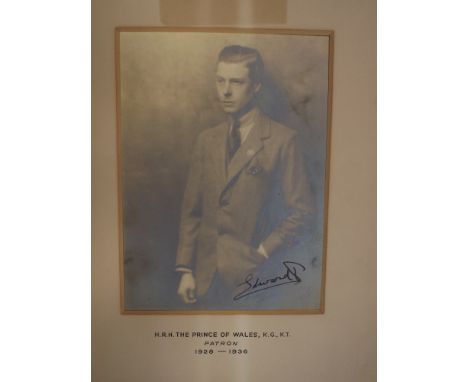 Bromide photographic  portrait of Prince Edward, later King Edward VII, signed.