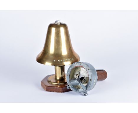 A Winkworth bell, having electrical movement, together with a Henry Browne & Son Ltd hand held compass, No.24126/B (2) 