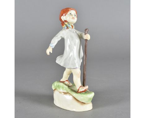 A Royal Worcester figure, Thursdays Child Has Far to GoSlight rubbing to the base, otherwise in excellent condition. The orig
