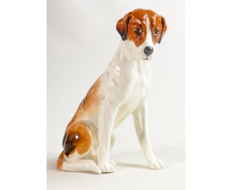 Royal Worcester model of a seated Beagle hound, h.17.5cm. 