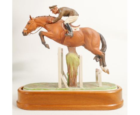 Royal Worcester model of Merano &amp; Capt. Raimondo d'Inzeo, modelled by Doris Lindner, height 27cm. 