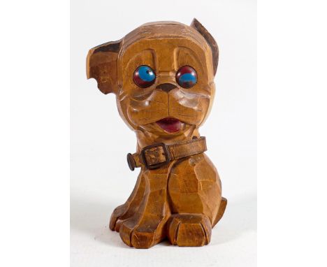 German Rolling Eye clock, patent USA, made in Germany, the dogs' eyes record the minutes &amp; hours. Manual wind German move