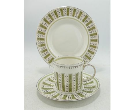 Susie Cooper Persia tea ware to include - 6 coffee trios, cream jug, sugar bowl, 6 tea cups, milk jug, sugar bowl and cake pl
