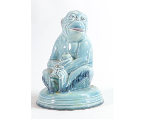 Beswick blue gloss model of a seated monkey 397. 