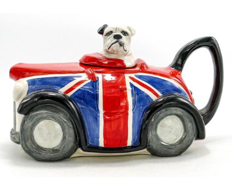 Carltonware Union Jack Bulldog novelty teapot, length 23cm. 